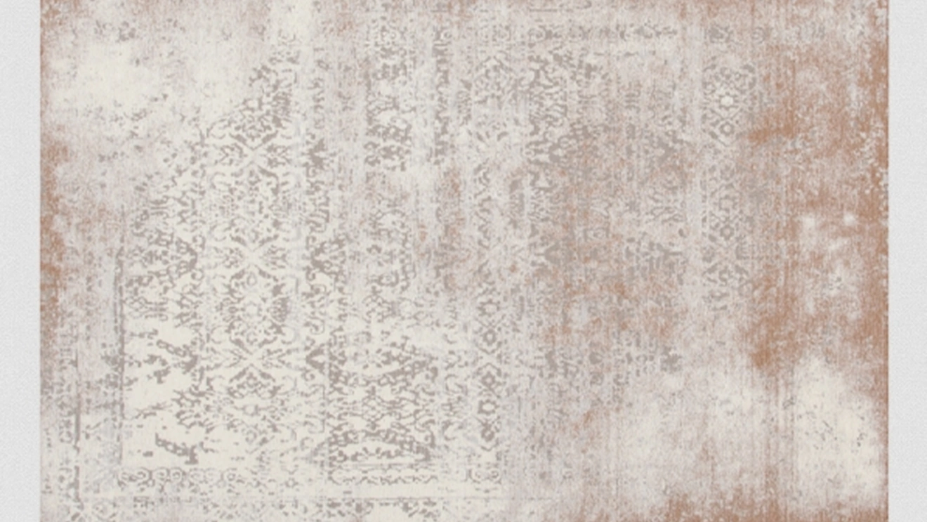 Tappeto Argentella 7 in tessuto color Ivory e beige di Kermes divani