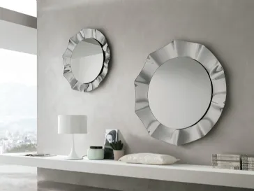 Specchio Osiride con cornice in vetro curvato di Target Point
