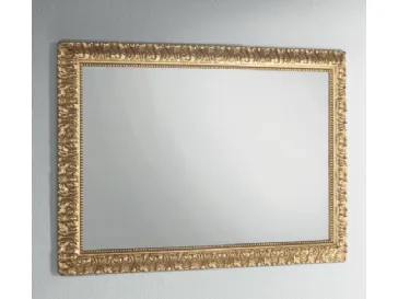 Specchiera Glamour con cornice in legno foglia oro di Stilfar Italia