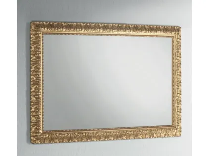 Specchiera Glamour con cornice in legno foglia oro di Stilfar Italia