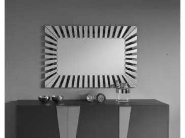 Specchio di design in vetro argentato Labas di Stones