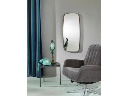 Specchio Plinio con cornice in metallo color bronzo di Stones