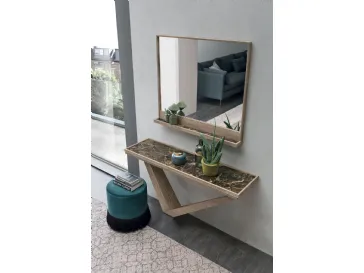 Specchio Kira con cornice in laminato effetto legno di Target Point