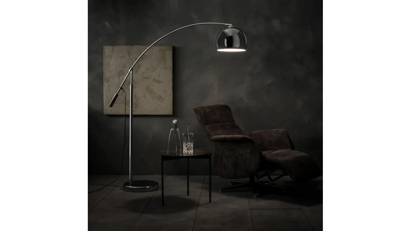 Lampada da terra Manhattan in metallo cromato di Stones