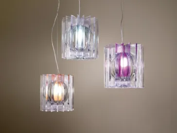 Lampada a sospensione in vetro Pisa di Stones