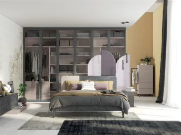 Cabina Armadio Golf M117 in vetro e melaminico di Colombini Casa