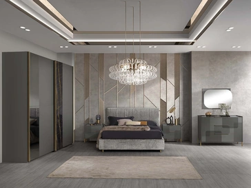 Armadio Stella Luxury con inserti in vetro effetto marmo di Mobil Piu