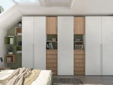 Armadio con ante battenti Volo Jolly M305 in melaminico di Colombini Casa