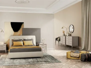 Letto Arcadia Adagio in tessuto imbottito di Colombini Casa