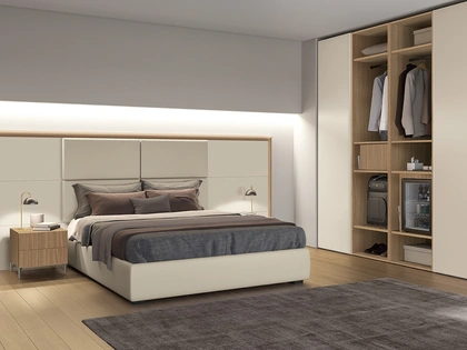Letto in ecopelle Basic di Colombini Casa