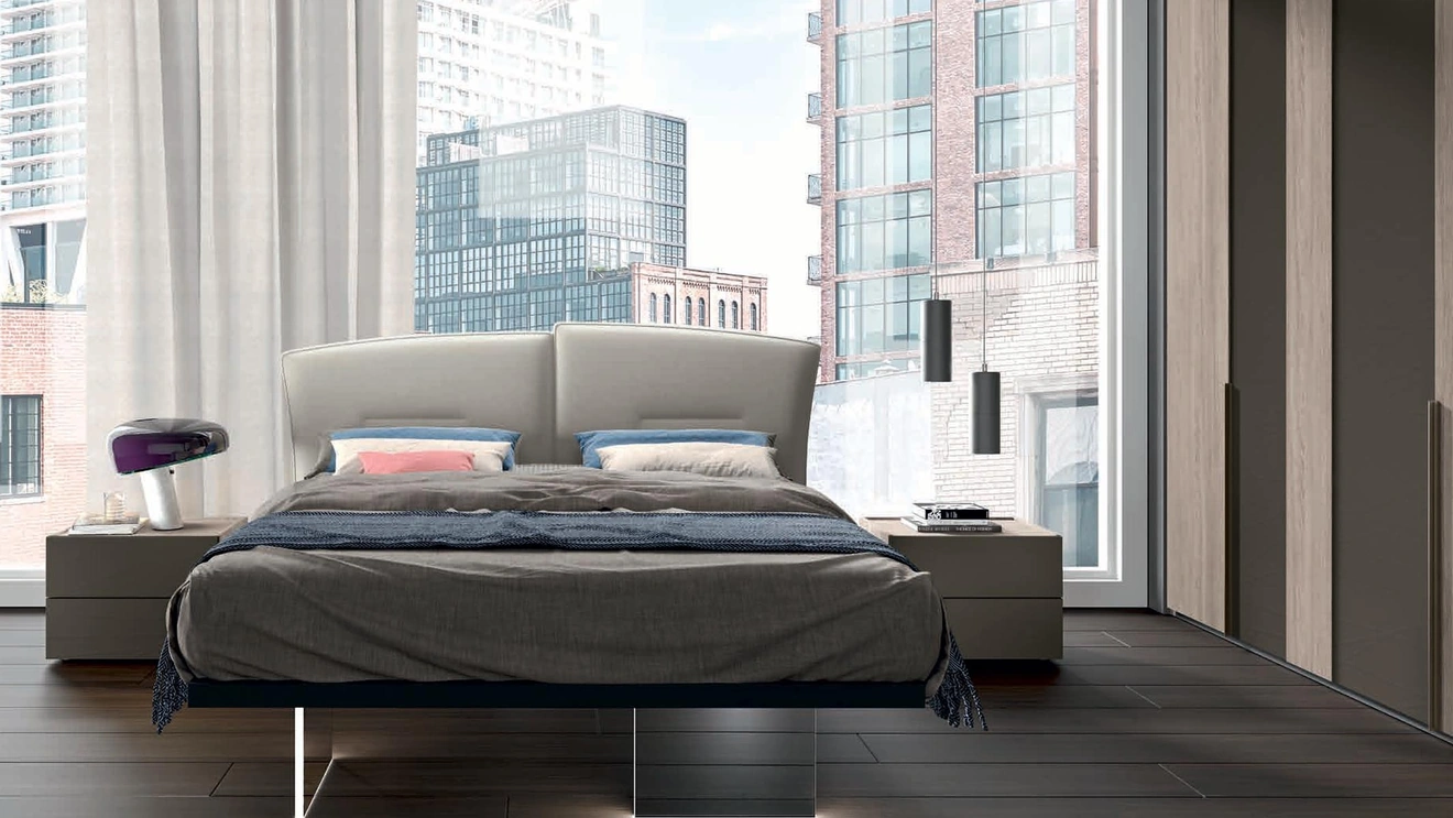 Letto in tessuto imbottito Brezza di Artigianmobili