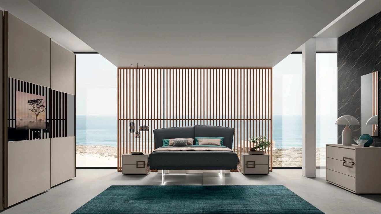 Letto in tessuto imbottito Brezza di Artigianmobili