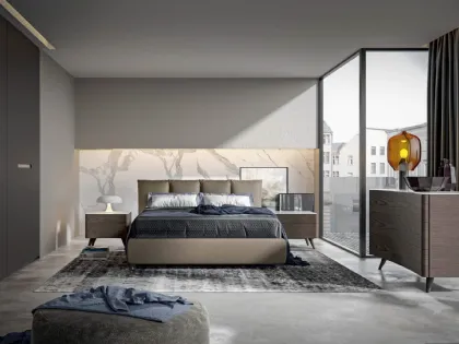 Letto imbottito contenitore Bros di Veneran