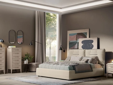 Letto Arcadia Kiss in tessuto imbottito di Colombini Casa