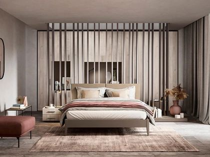 Letto con testiera Cushy di Colombini Casa