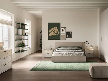 Letto in tessuto Lucas Night 10 di Orme