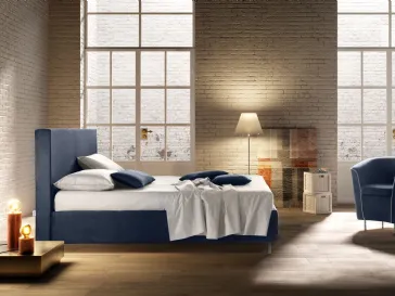 Letto matrimoniale in tessuto con testiera Michela di Stilfar Italia