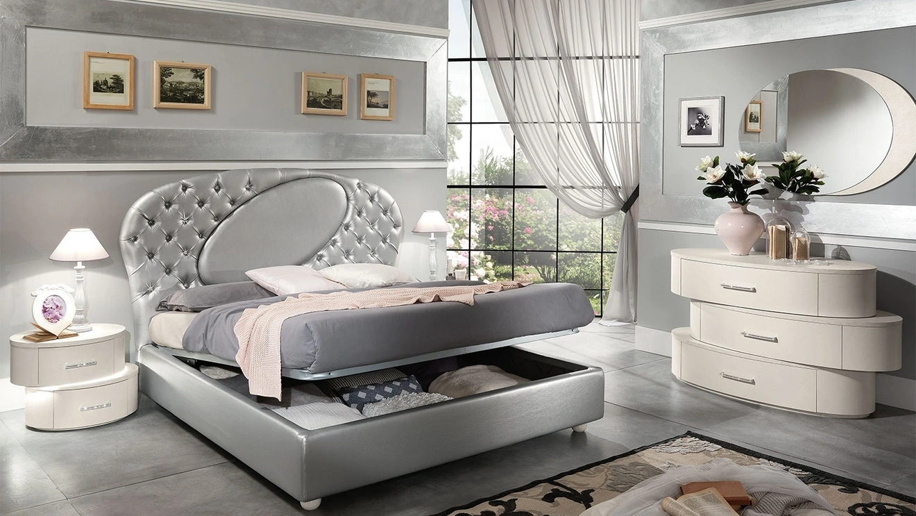 Letto con testiera e box contenitore Movida Ecomalta di Mobil Più