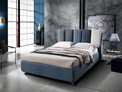 Letto matrimoniale in tessuto con testiera imbottita Pillow di Artigianaletti
