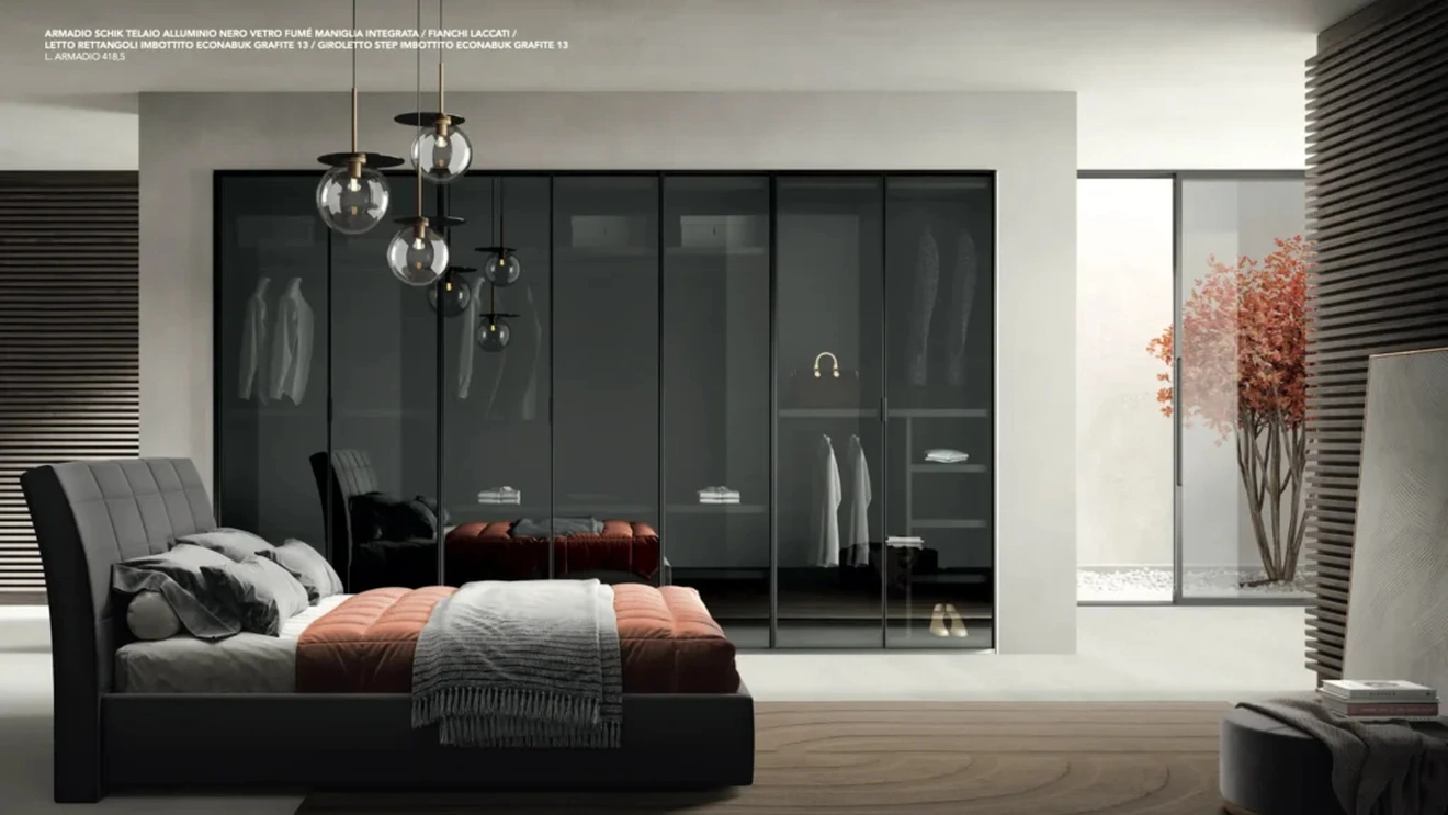 Letto con testiera Rettangoli di Artigianmobili