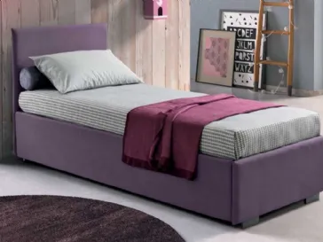 Letto singolo in tessuto con testiera Sandy di Stilfar Italia