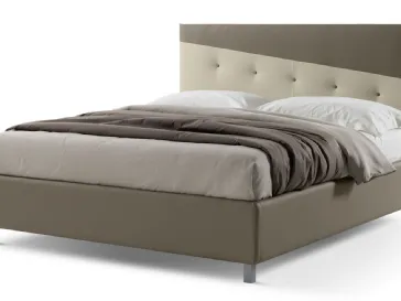 Letto matrimoniale in ecopelle con testiera trapuntata Brenda di Stilfar Italia
