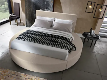 Letto moderno in tessuto dalla forma rotonda Tondo di Artigianaletti