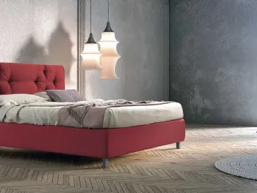 Letto in tessuto con testiera trapuntata Vanity di Stilfar