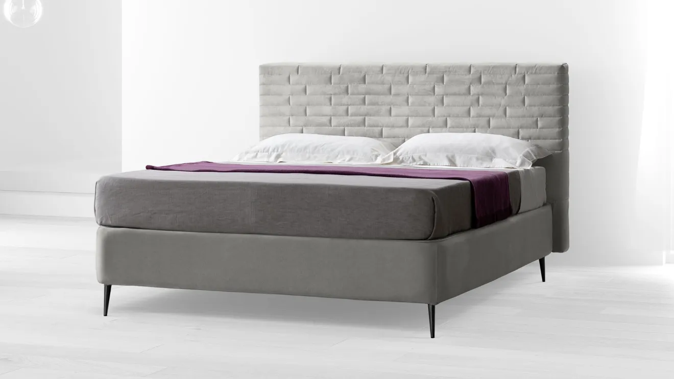 Letto Wall in tessuto con testiera di Stilfar Italia