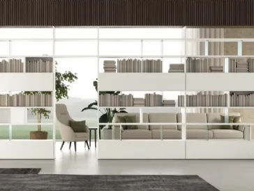 Libreria divisoria Bianca Vitalyty in melaminico di Colombini Casa