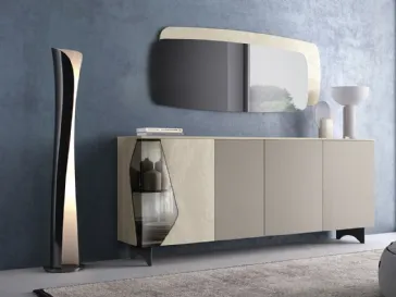 Madia Composizione G322M 02 in materico con inserto in vetro di Corso 11