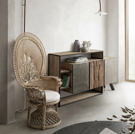 Poltrona in rattan Peacock di Bizzotto