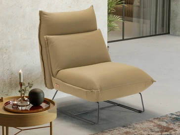 Poltroncina in pelle Match di Kermes divani