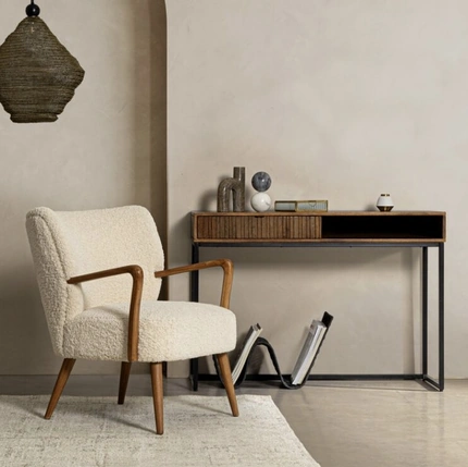 Poltroncina in tessuto Moritz di Bizzotto