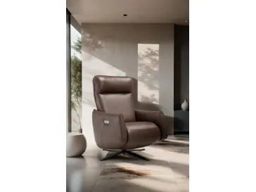 Poltrona relax in pelle Giannetta di Franco Ferri