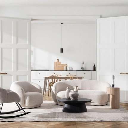 Poltroncina in tessuto Tecla di Bizzotto