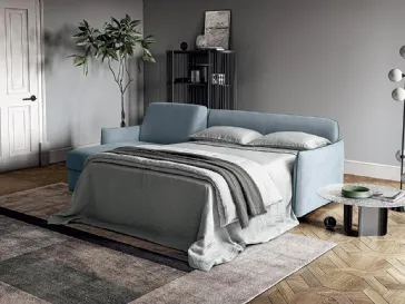 Divano Letto in tessuto con penisola Amadeus di Felis