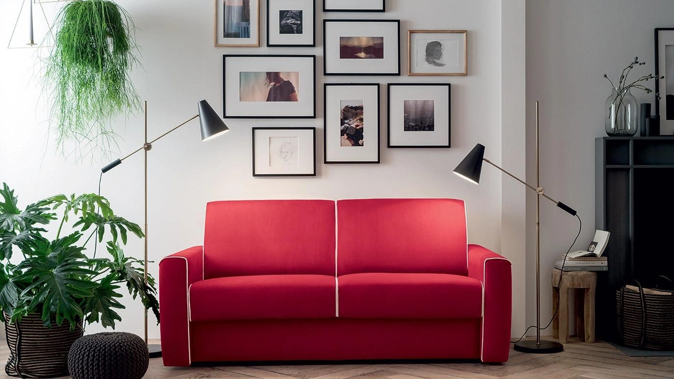 Divano Letto matrimoniale in tessuto Dakota di Felis