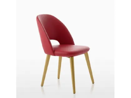 Sedia Ariel in tessuto con gambe in frassinodi Eurosedia