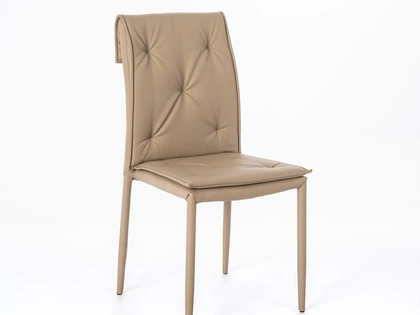 Sedia rivestita in ecopelle Carla di Stones