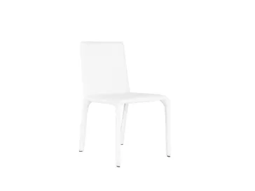 Sedia rivestita in ecopelle Dely di Stones