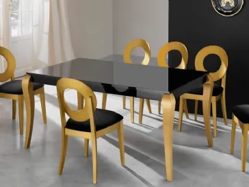 Sedia classica fissa dorata Duchessa Oro di Eurosedia