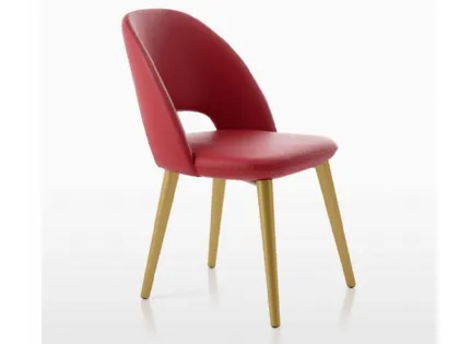 Sedia Ariel in tessuto con gambe in frassino di Eurosedia