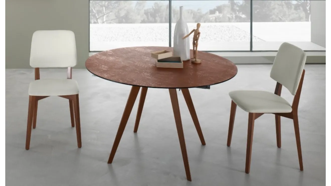 Sedia moderna in legno con imbottitura Karen di Eurosedia