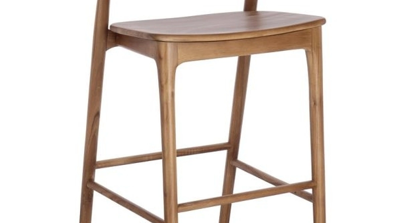 Sgabello Miley in teak di Bizzotto