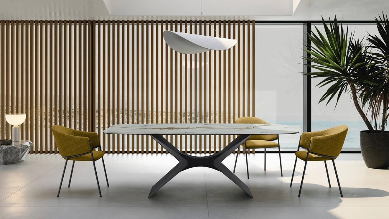 Tavolo Atlas con top in ceramica di Stones