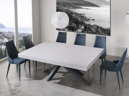 Tavolo allungabile e allargabile Quark XL con top in laminato e base in alluminio di Gipi Le Sedie
