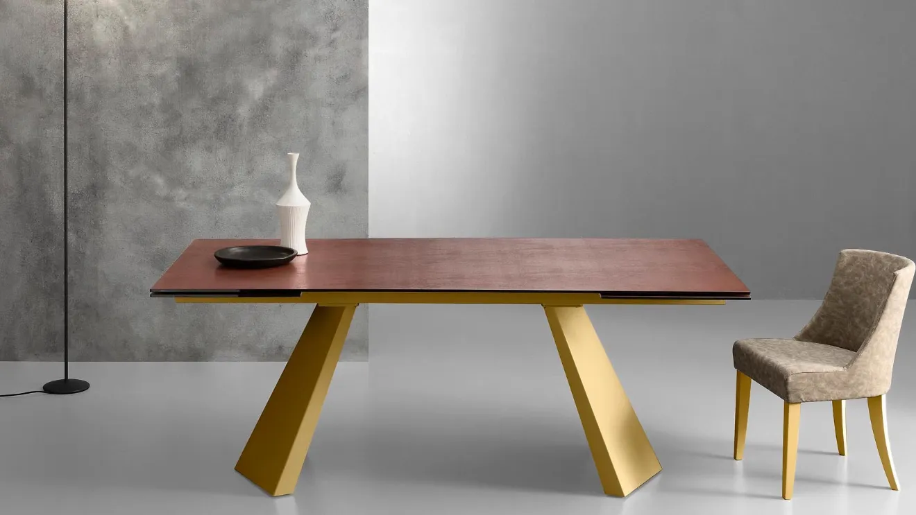 Tavolo di design in laminato Pechino Oro di Eurosedia