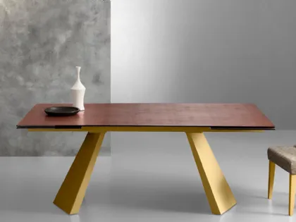 Tavolo di design in laminato Pechino Oro di Eurosedia