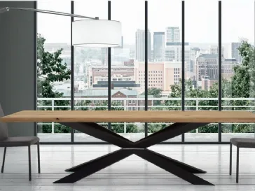 Tavolo in legno rovere nodato Spring di Di Lazzaro